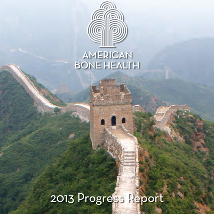 Great Wall of China - American Bone Health 2013 progress report