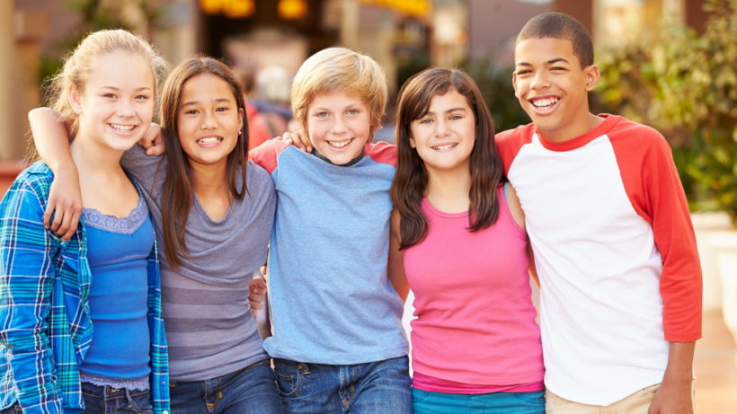 group of older kids children